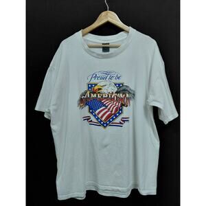 Vintage CLASSIC PLATINUM Proud to be American T-Shirt Size 2XL-See Measurements